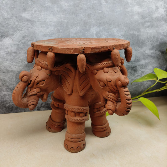 Terracotta Elephant Stand - TES3