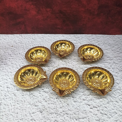 Lakshmi Deepam, Brass Vilakku - Set of 6 Pcs - RJLD9