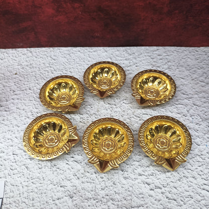 Lakshmi Deepam, Brass Vilakku - Set of 6 Pcs - RJLD9