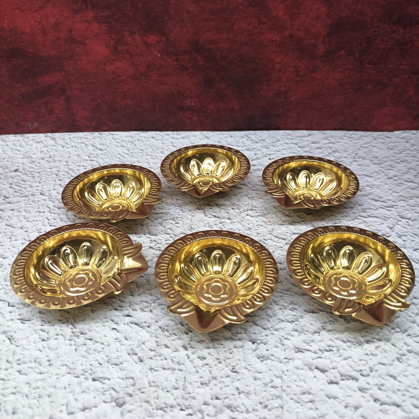 Lakshmi Deepam, Brass Vilakku - Set of 6 Pcs - RJLD9