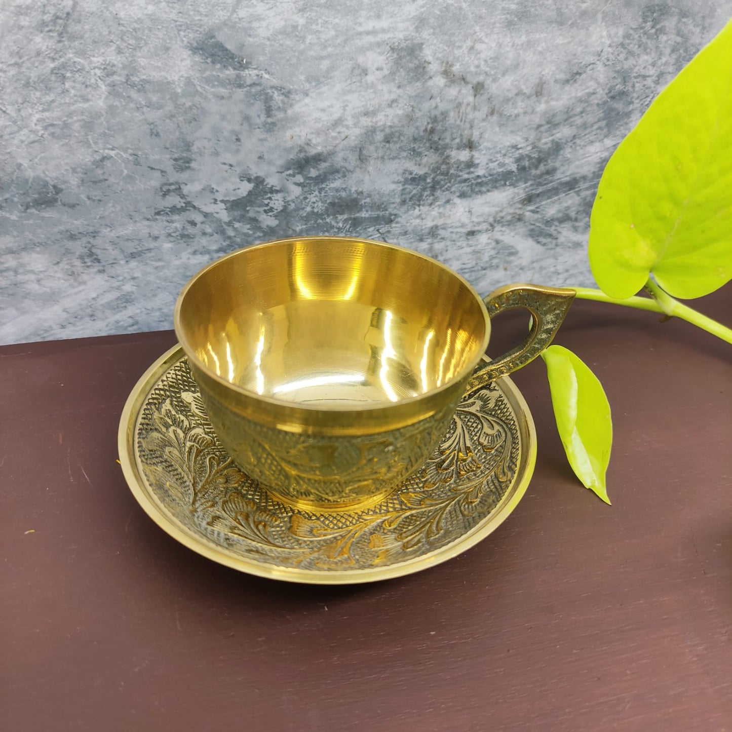 Brass Cup and Saucer - BR18-C