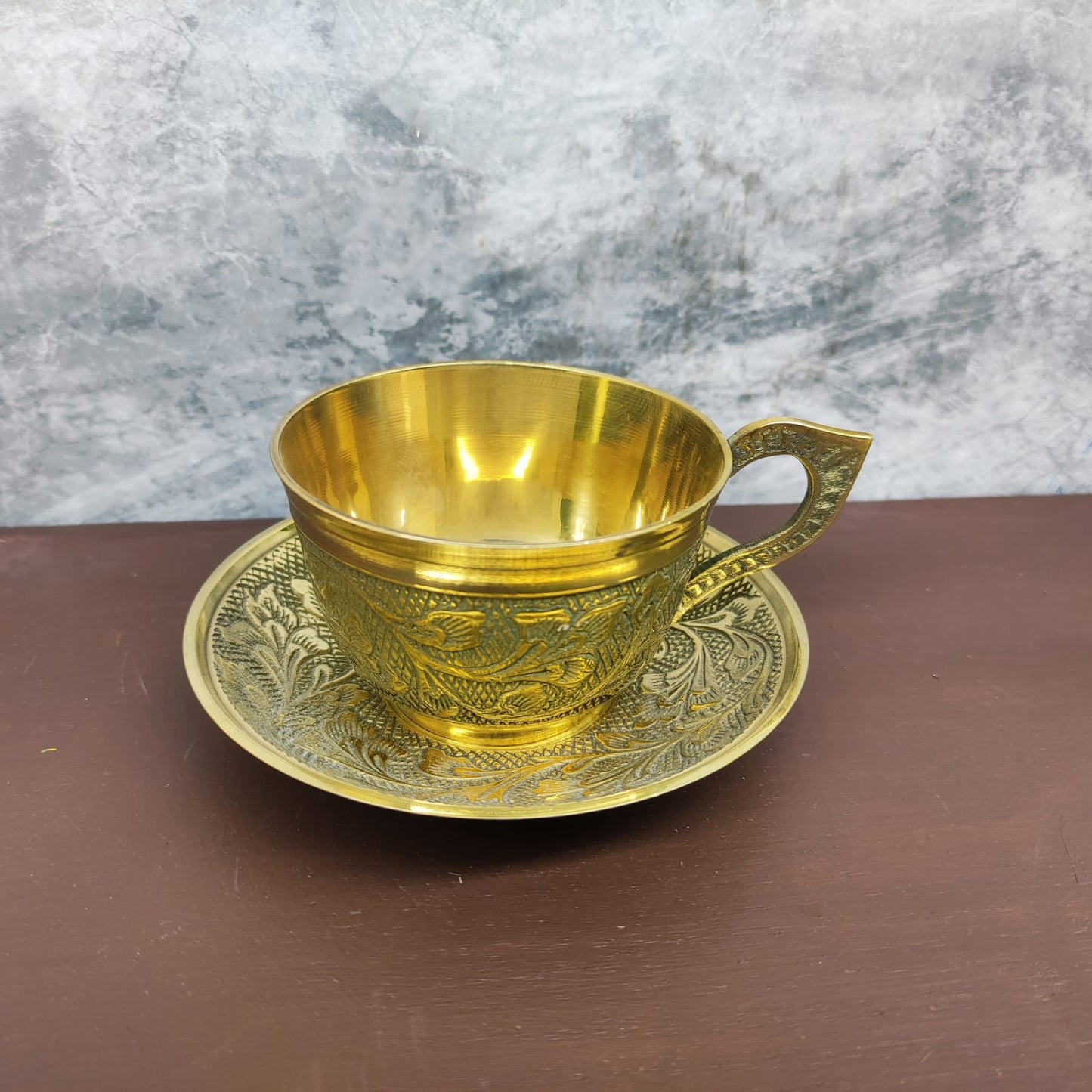 Brass Cup and Saucer - BR18-C