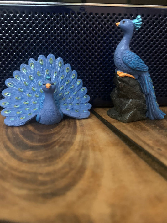 Blue Peacock Miniature 2 Pcs set - PB02