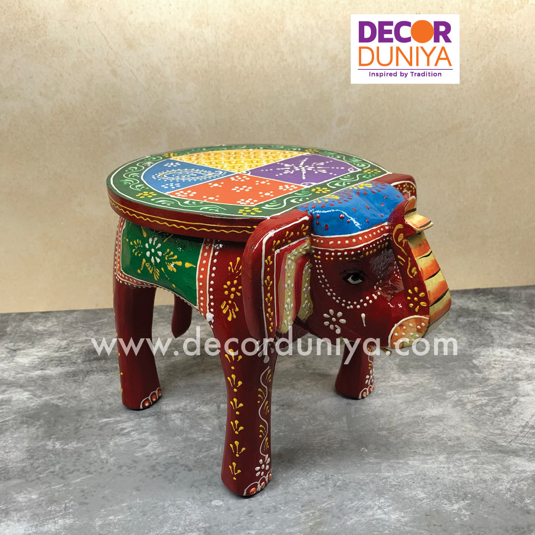 Handcrafted Wooden Elephant Stand - ES1