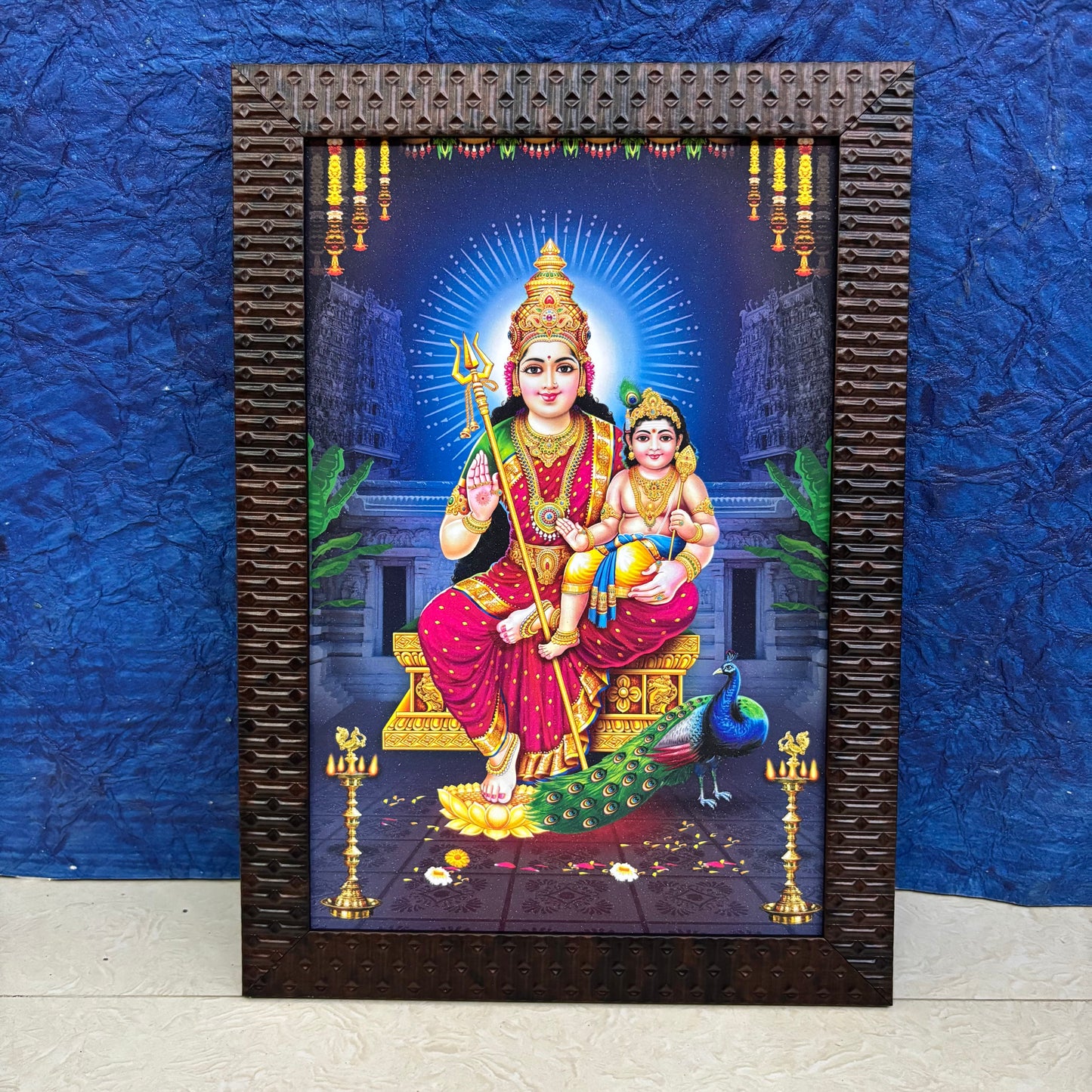 Murugar Parvathy Painting with Print Frame - MF6