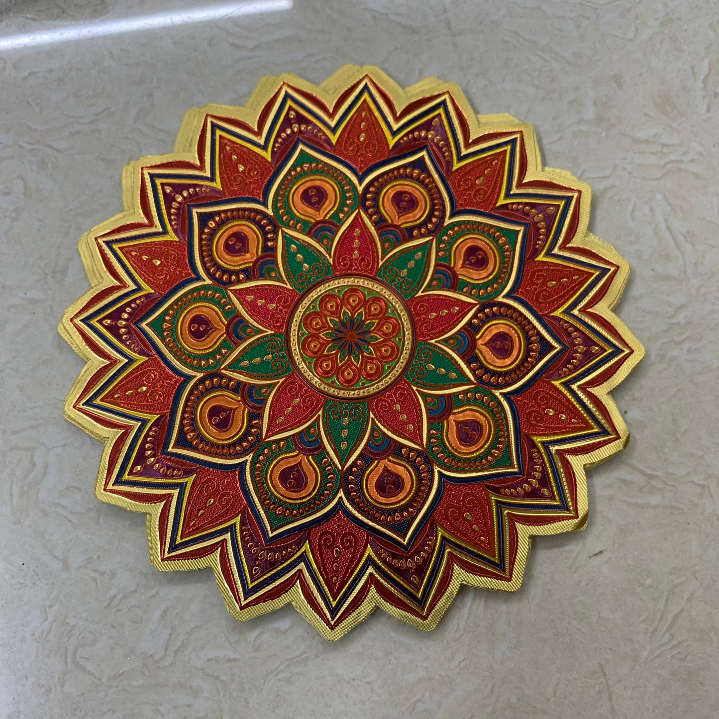 Rangoli Sticker Metalic Gold Finish - RS1