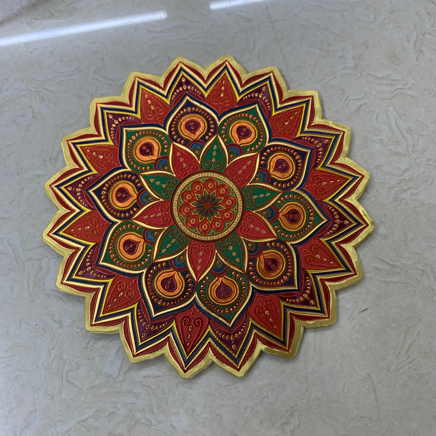 Rangoli Sticker Metalic Gold Finish - RS1