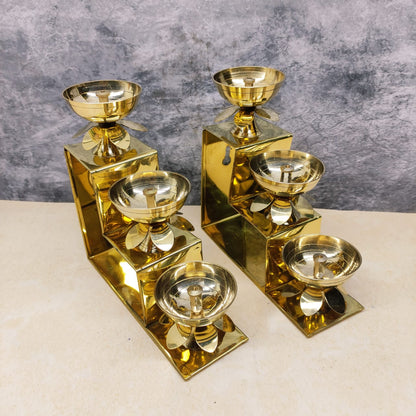 Brass Diya Stand - 3SD