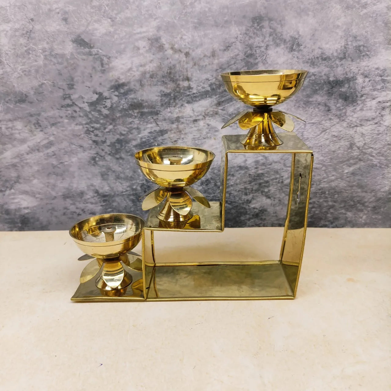 Brass Diya Stand - 3SD