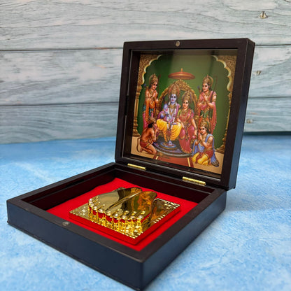 Paduka Prayer Box - Shri Ram Darbar - KS15