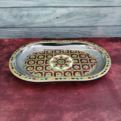 Meenakari Tray 11.5 “- MT2