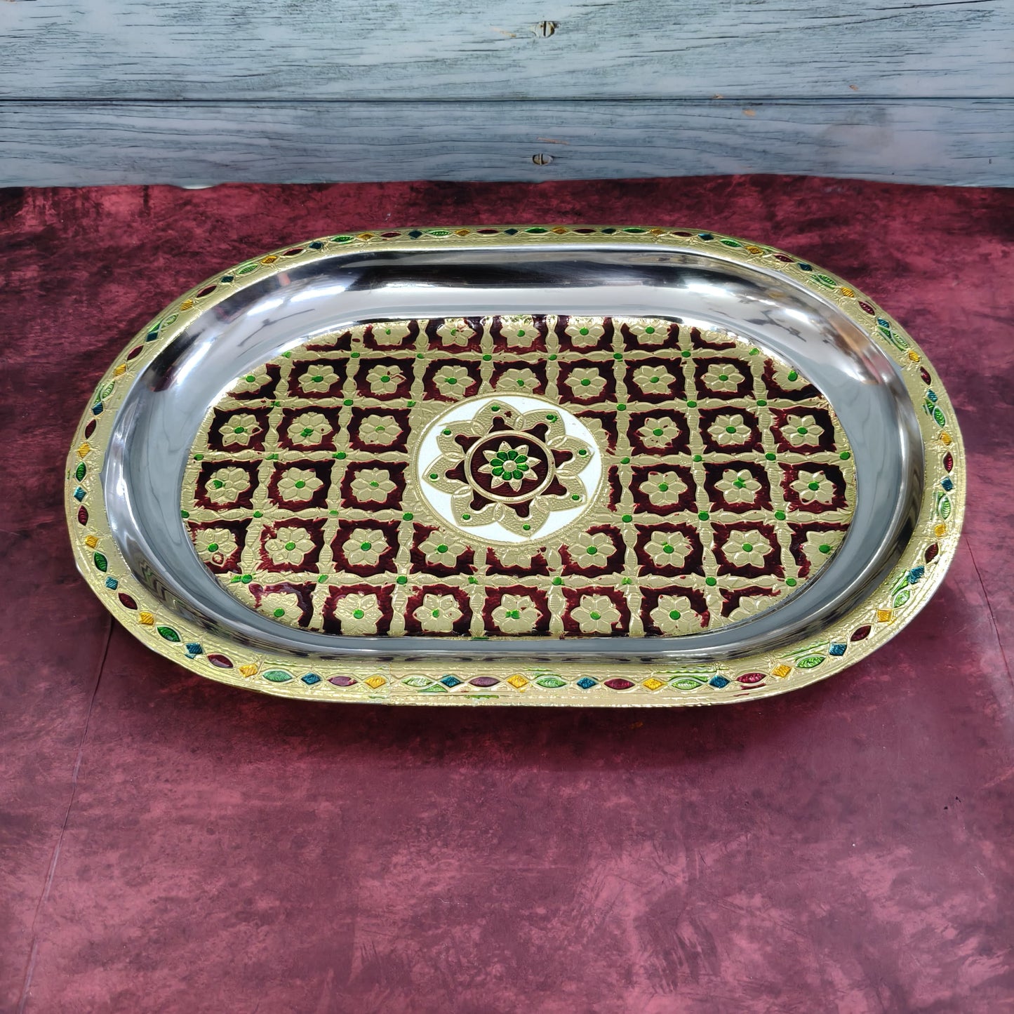 Meenakari Tray 12.5” - MT3