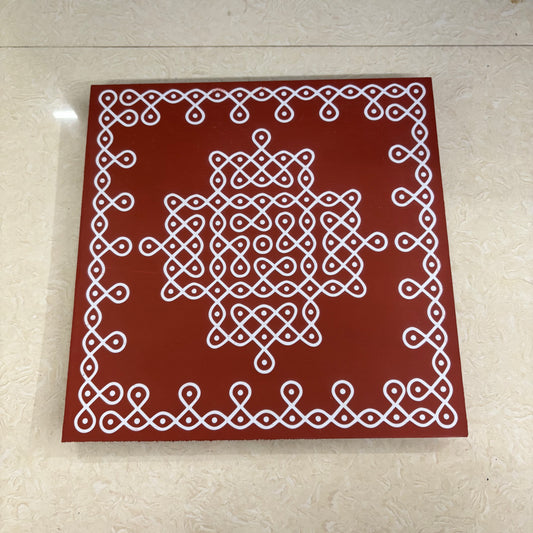 Wooden Pulli Kolam, Kambi Kolam Manai - K12PK01