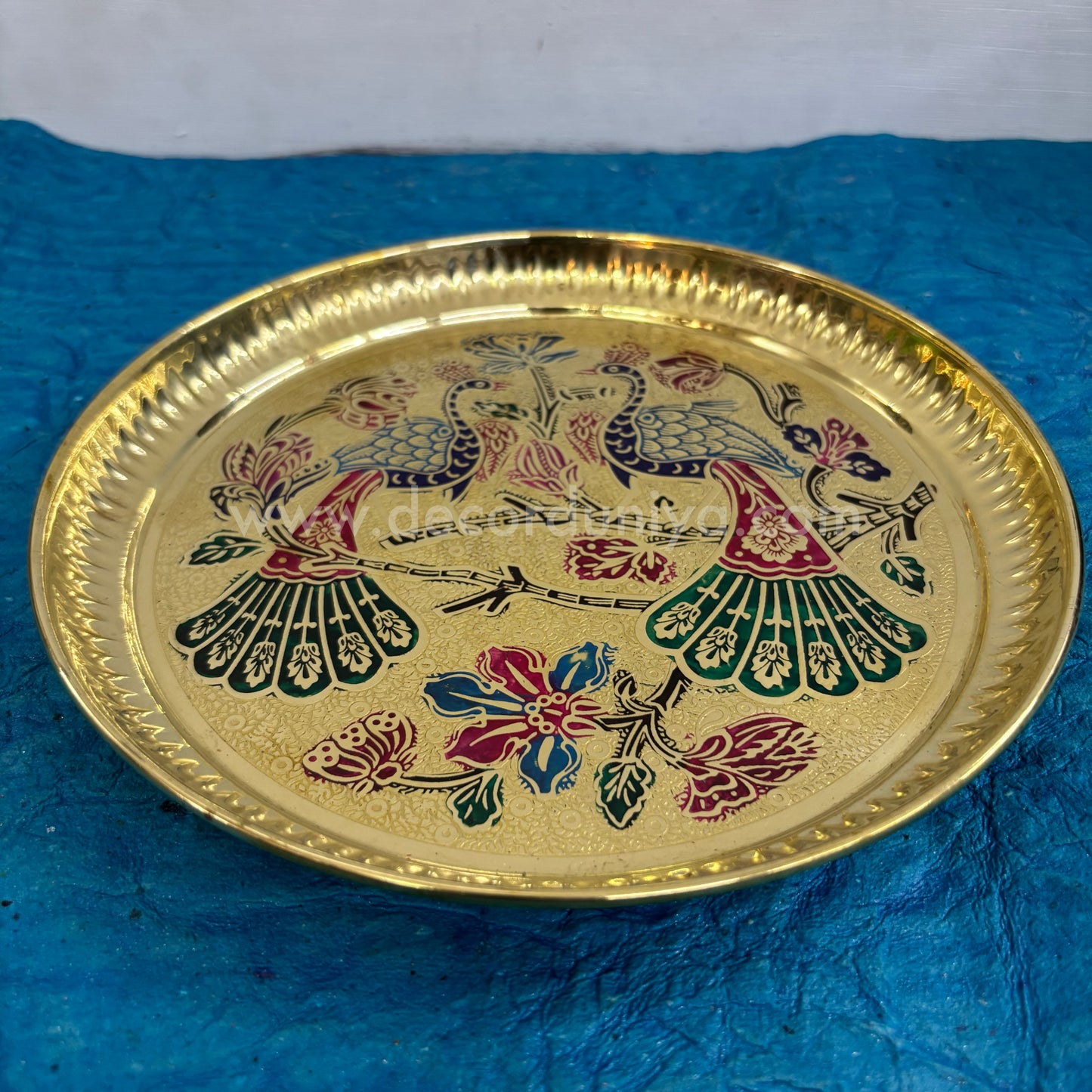 Brass Meenakari Plate - SB7