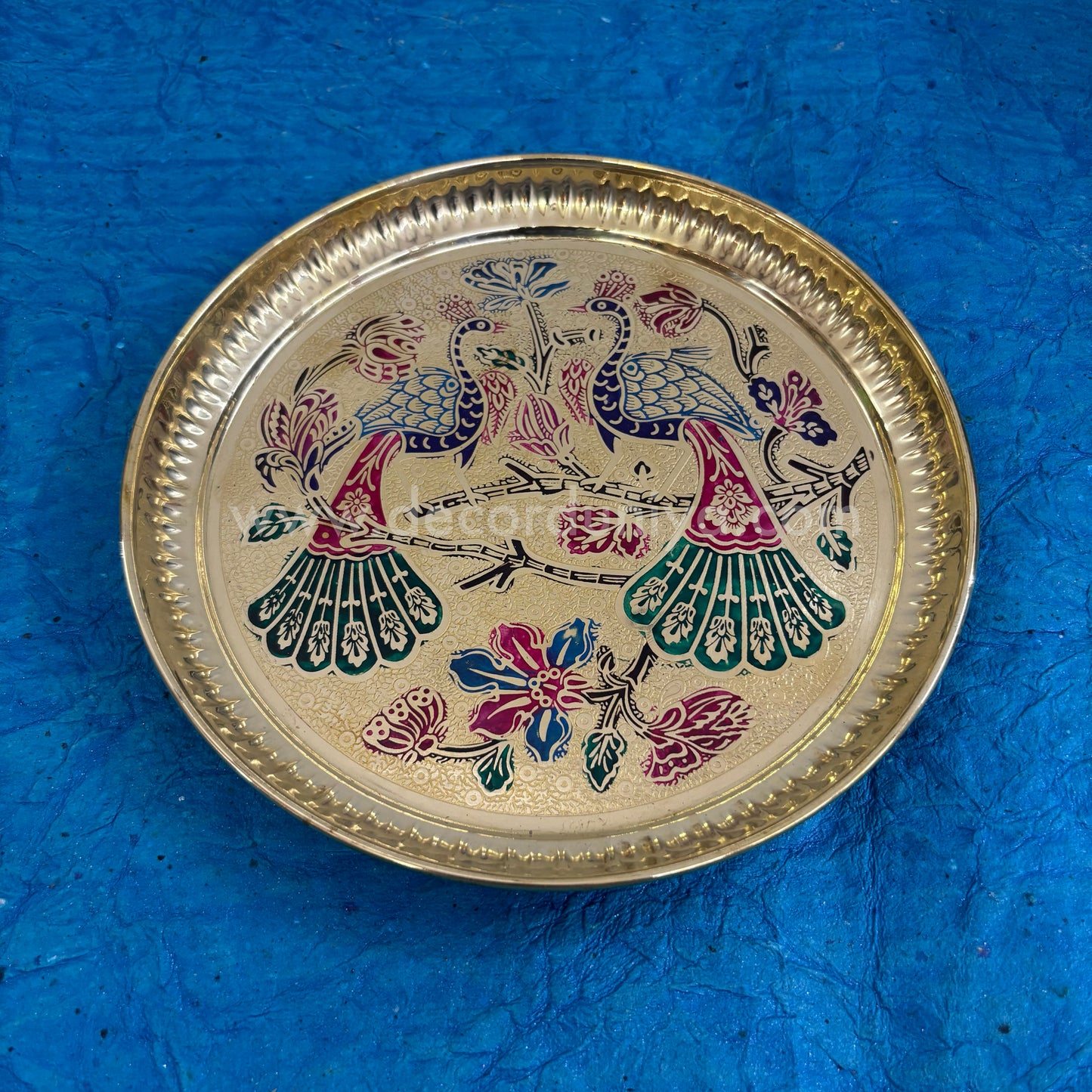 Brass Meenakari Plate - SB7