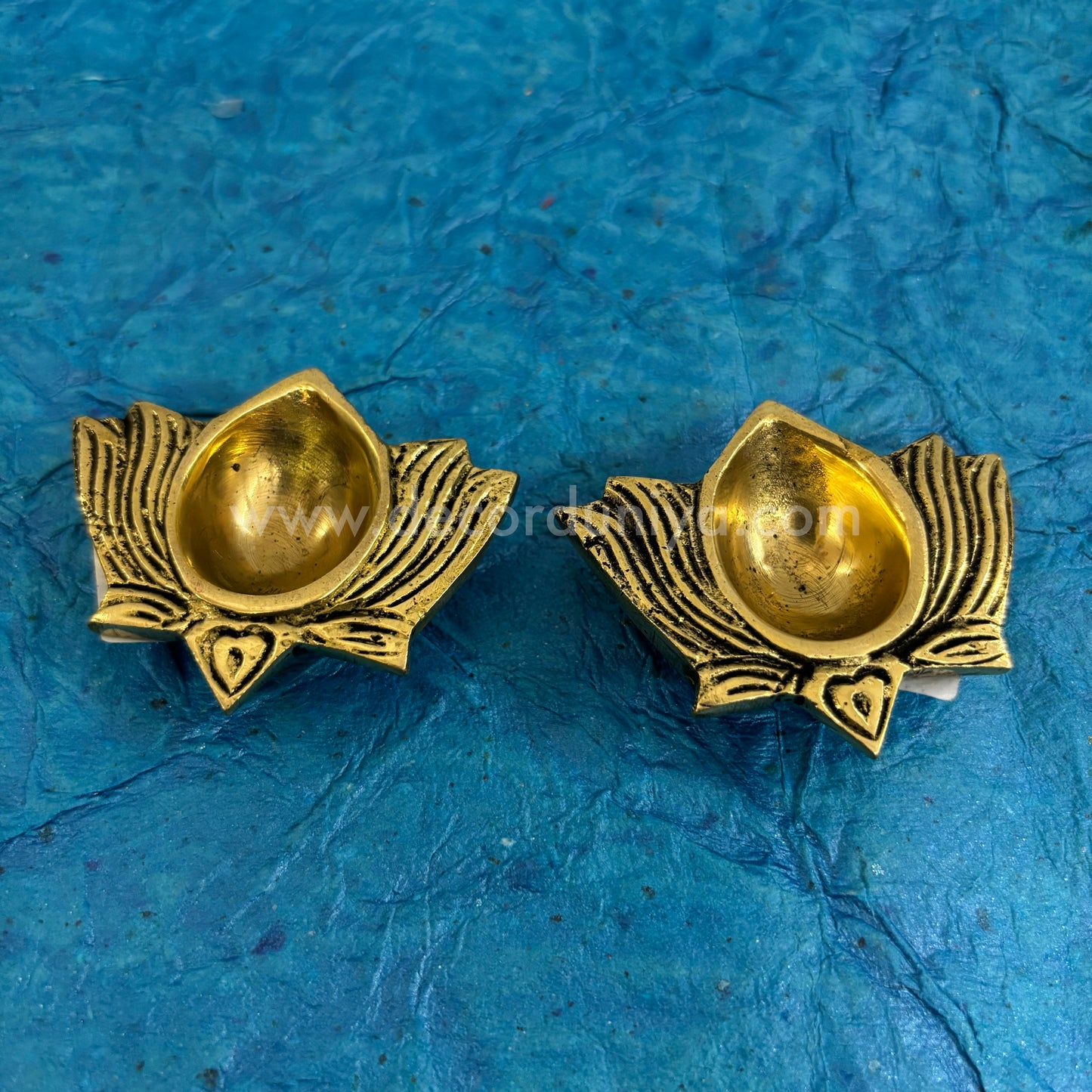 Brass Lotus Vilakku Pair - BJ9