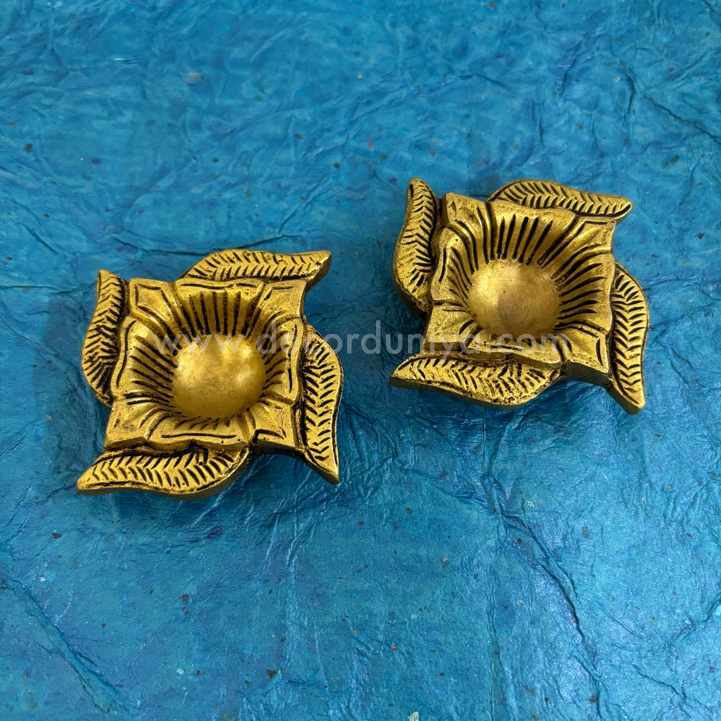 Brass Swastik Vilakku Pair - BJ8