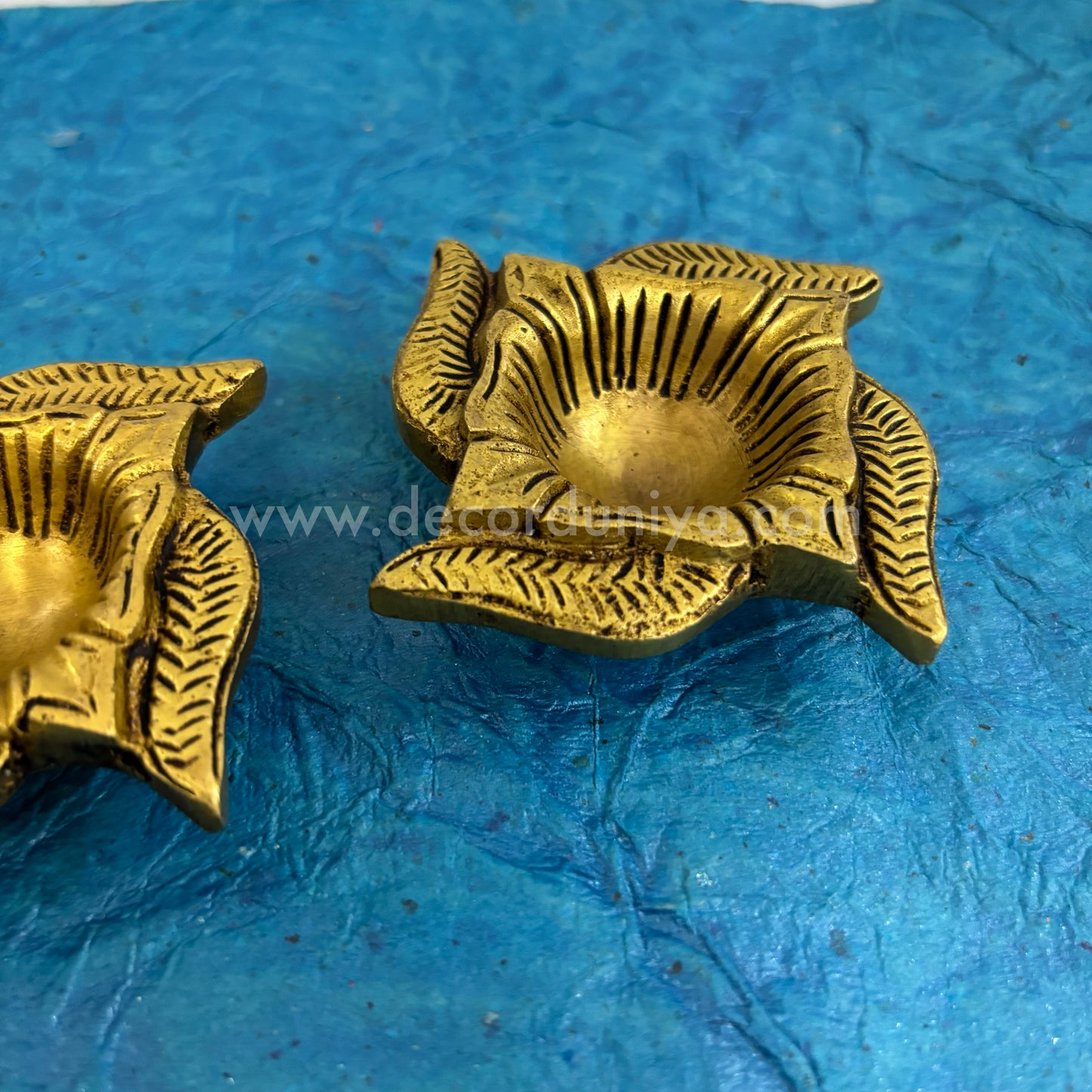 Brass Swastik Vilakku Pair - BJ8