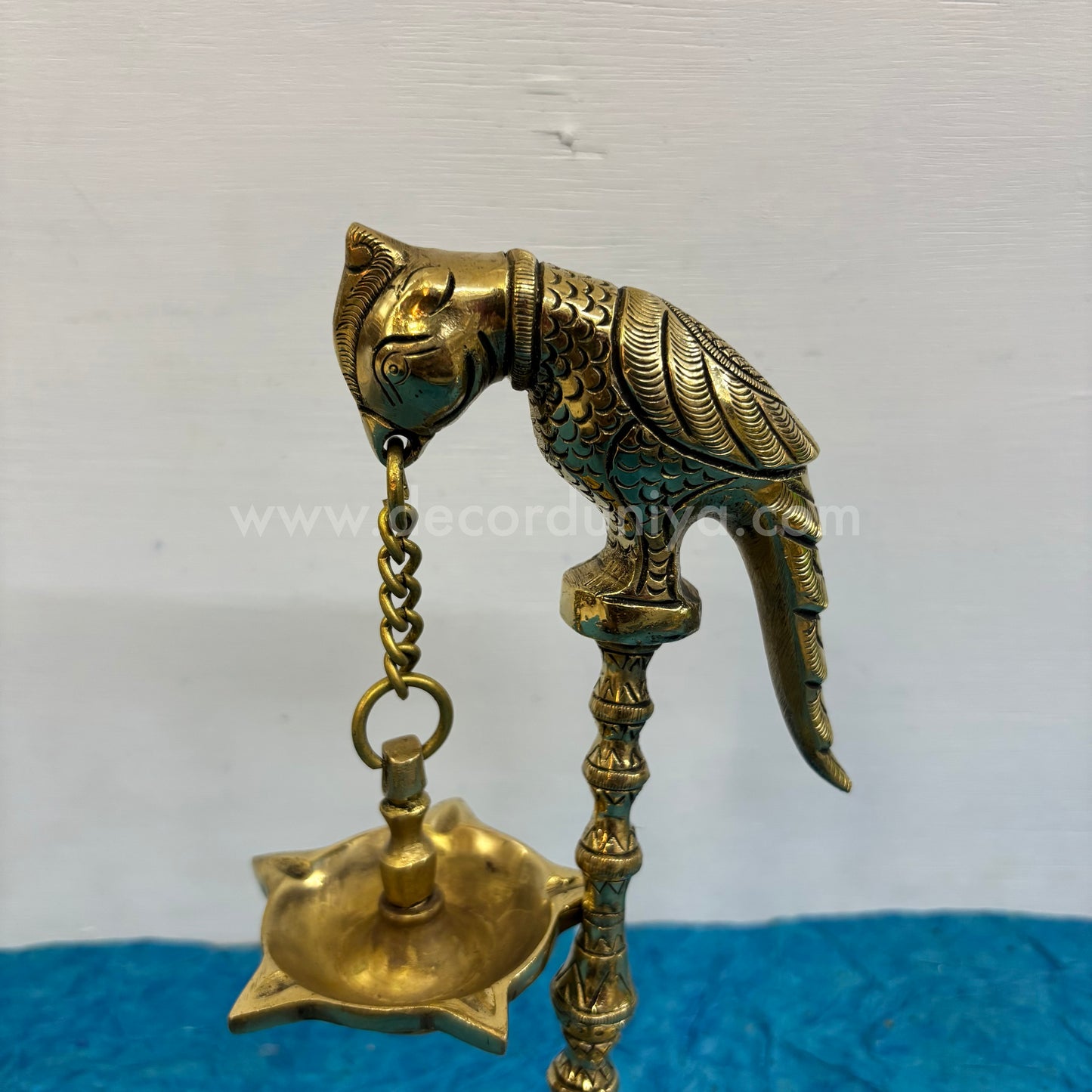 Brass Parrot Hanging Lamp with Stand  - RJ10