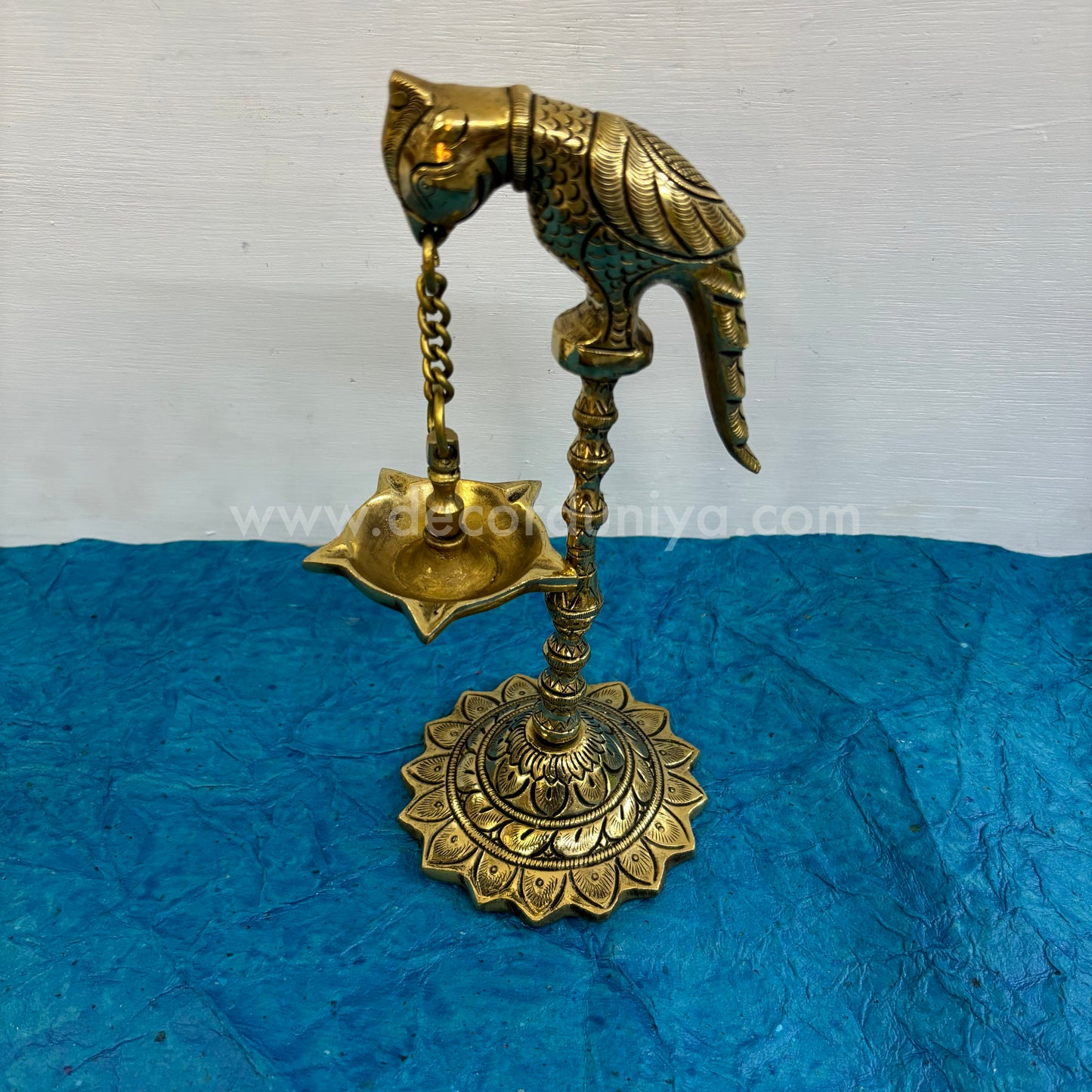 Brass Parrot Hanging Lamp with Stand  - RJ10