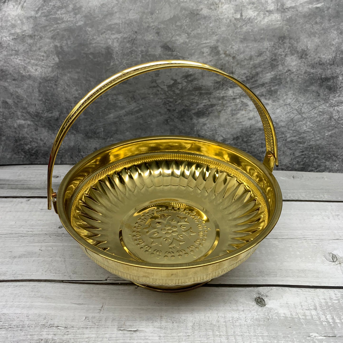 Brass Flower Basket For Pooja Worship | Poo Koodai - PK2