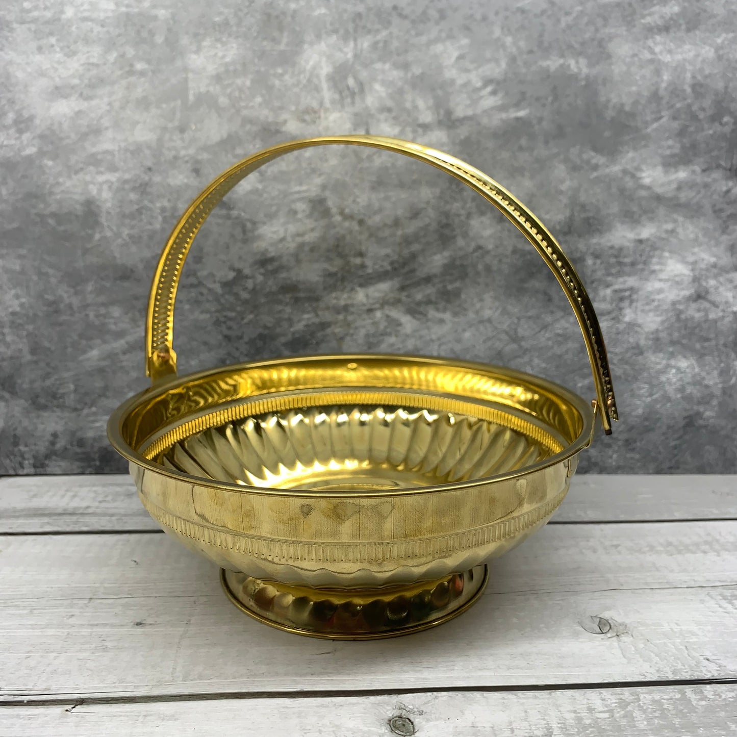 Brass Flower Basket For Pooja Worship | Poo Koodai - PK2