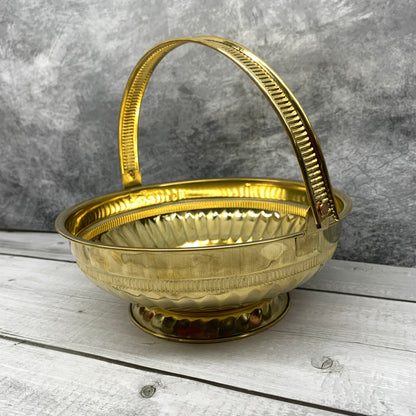 Brass Flower Basket For Pooja Worship | Poo Koodai - PK2