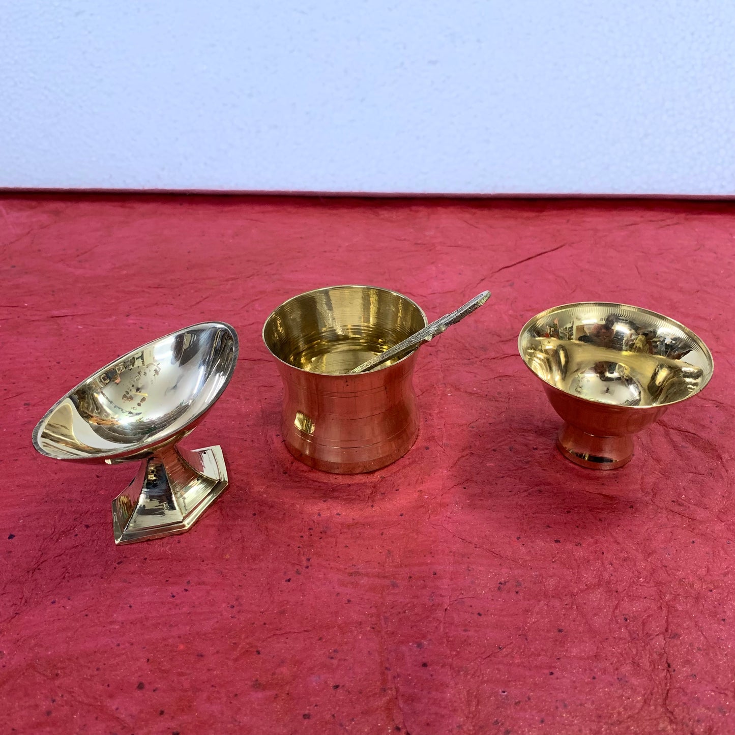 Brass Pooja Thali Set - 18 Pcs - PTS2