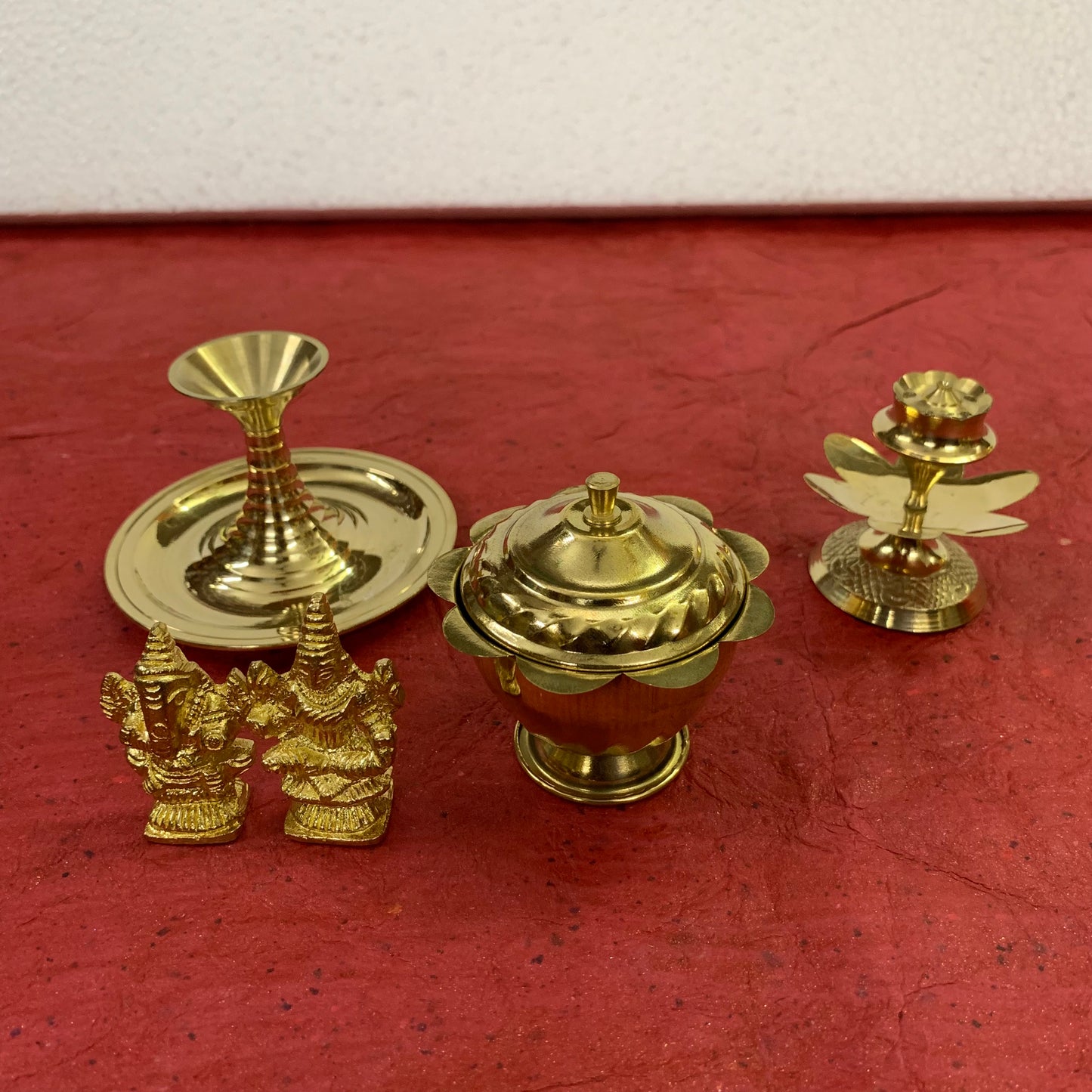 Brass Pooja Thali Set - 18 Pcs - PTS2