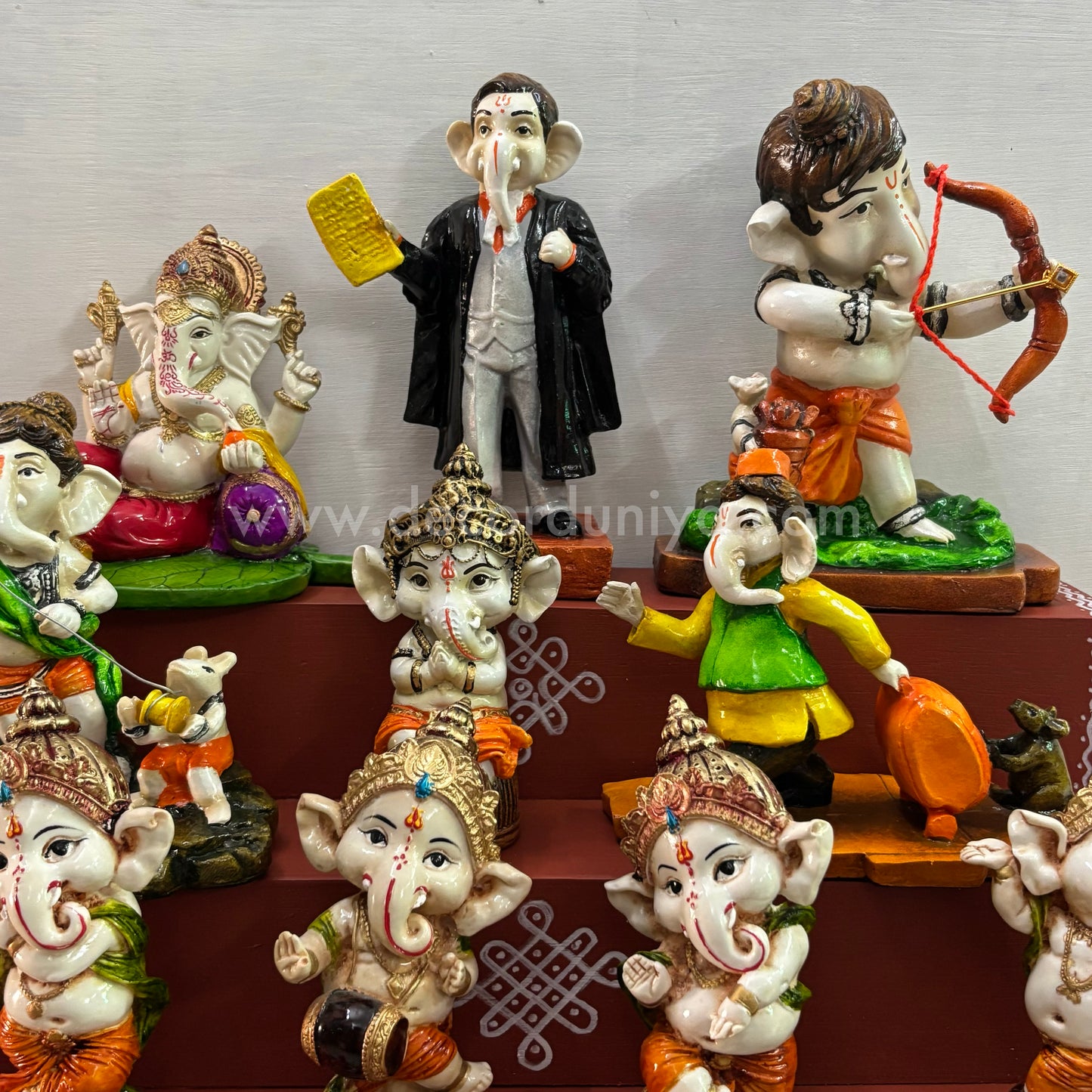 5 Step Polyresin Ganesha Golu - Entire Set - PG11