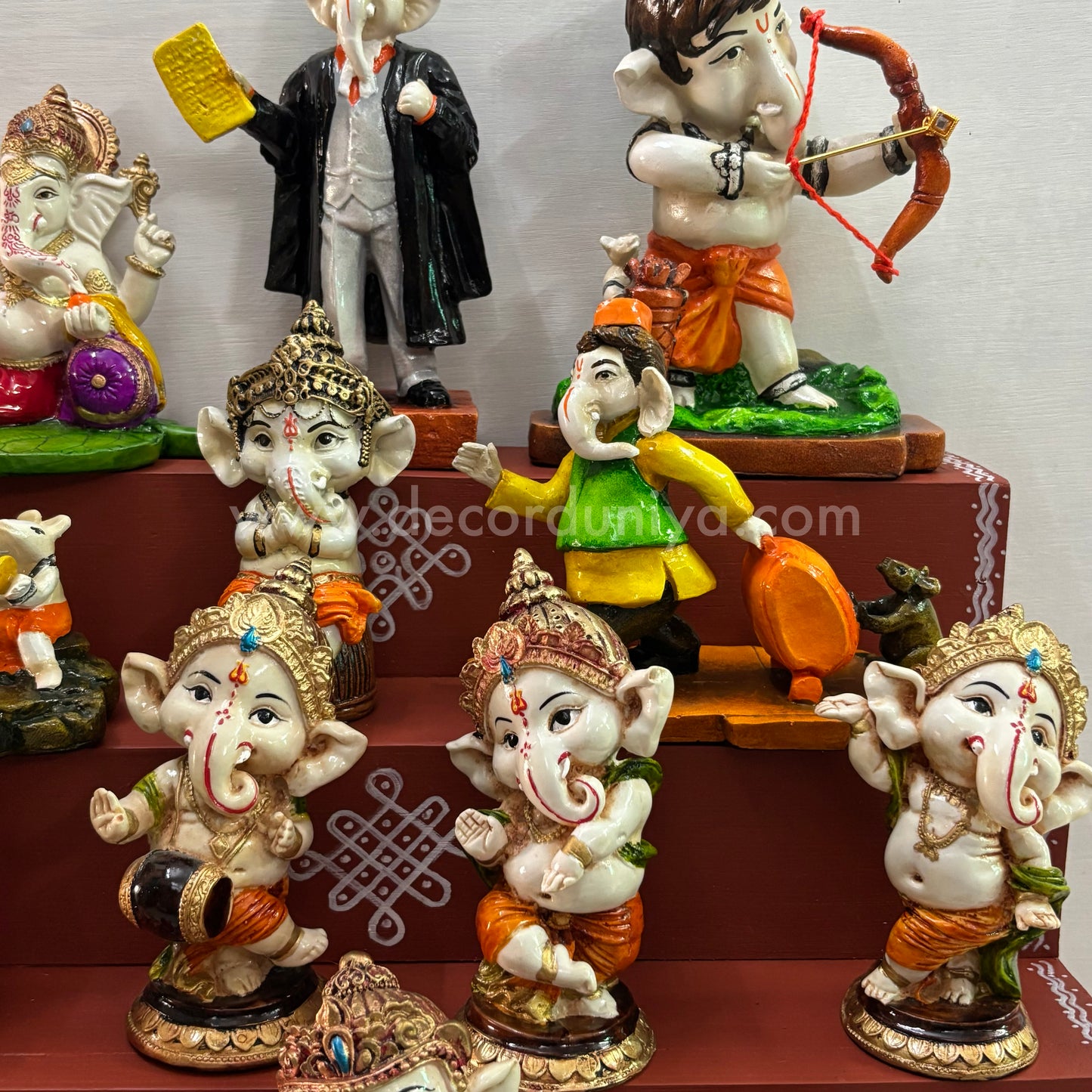 5 Step Polyresin Ganesha Golu - Entire Set - PG11