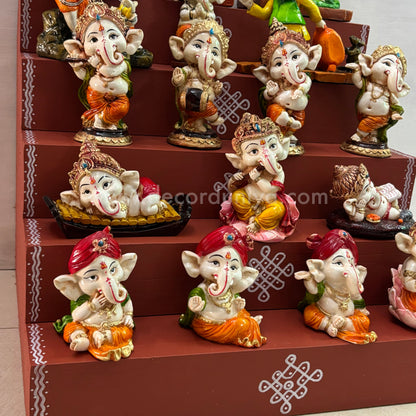 5 Step Polyresin Ganesha Golu - Entire Set - PG11