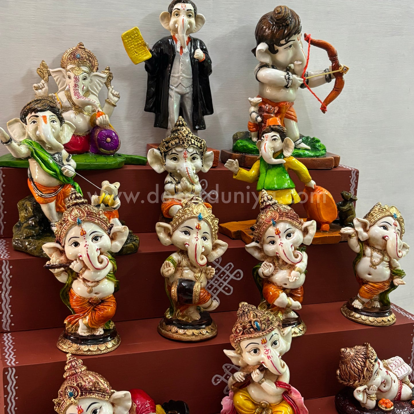 5 Step Polyresin Ganesha Golu - Entire Set - PG11