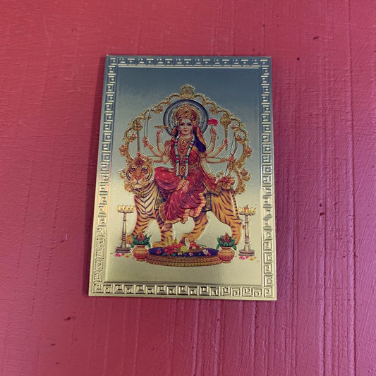 Fridge Magnet - Mettalic Gold Finish - Durga Devi - FM29