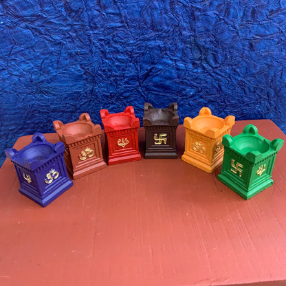 Clay Vilakku, Thulasi Maadam Diya - Set of 6 Pcs - DD10