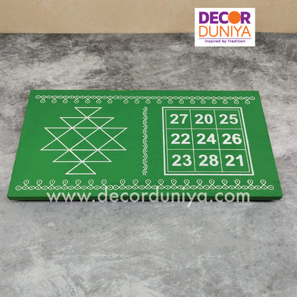 Wooden Kubera Yantra and Kubera Kolam manai - K04-C