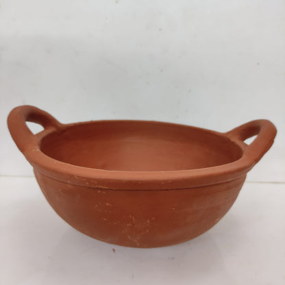 Red Clay Handle Kadai - RM006