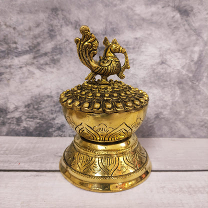 Brass Annam Sambrani Holder Antique Finish - BSH1