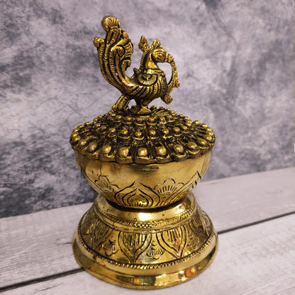 Brass Annam Sambrani Holder Antique Finish - BSH1