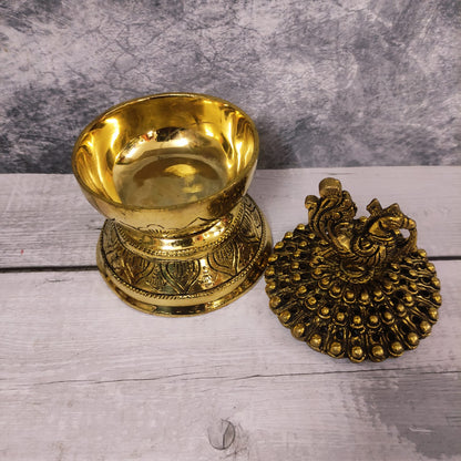 Brass Annam Sambrani Holder Antique Finish - BSH1