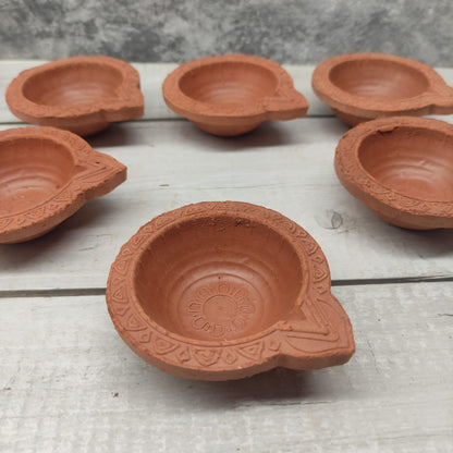 Designer Clay Vilakku (Set of 6 pcs) - CPL02