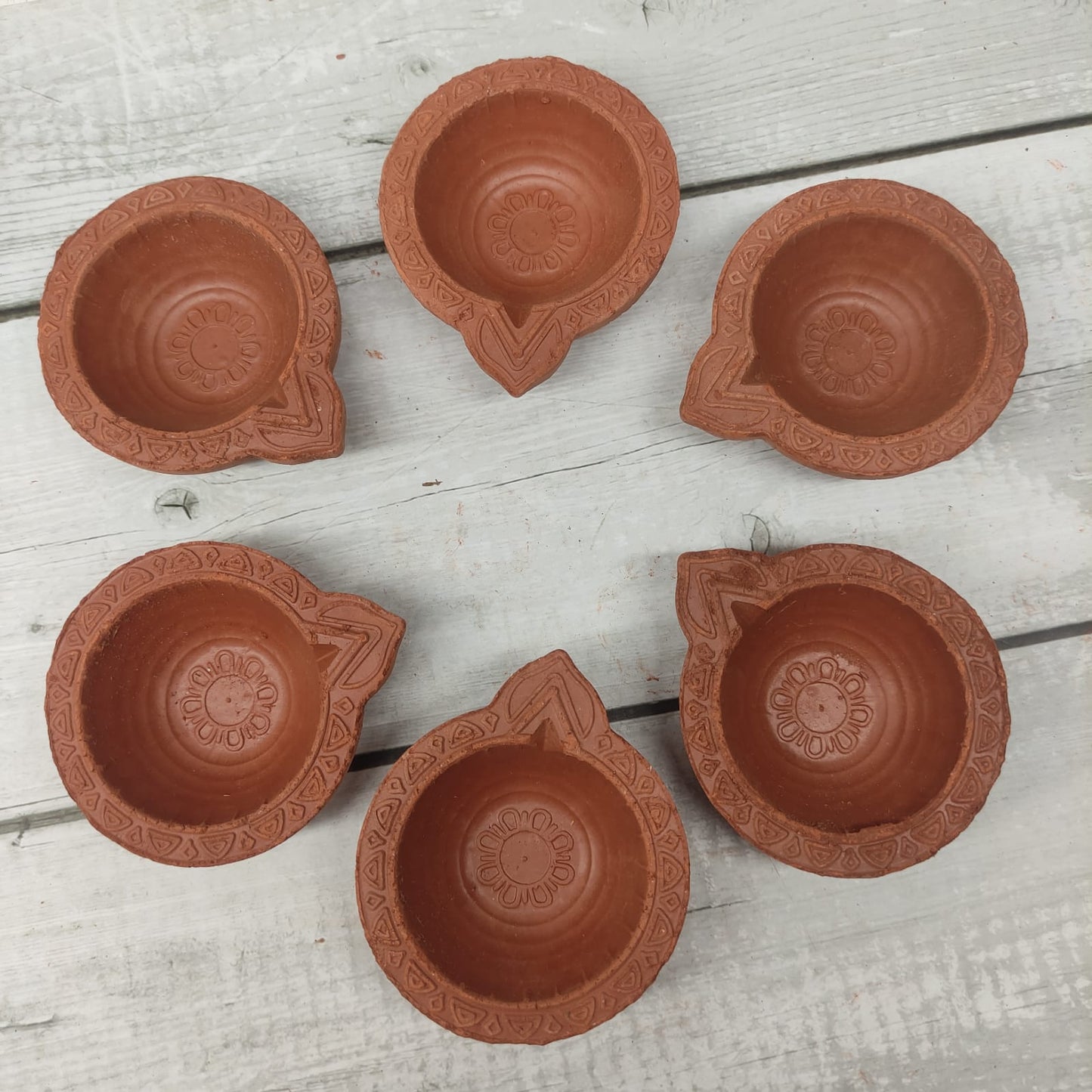 Designer Clay Vilakku (Set of 6 pcs) - CPL02