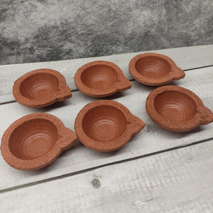 Designer Clay Vilakku (Set of 6 pcs) - CPL02