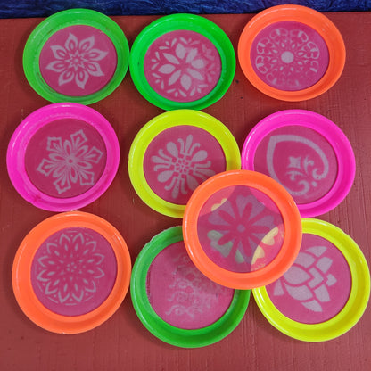 Rangoli Kolam Stencils - Set of 10 pcs - SSK1