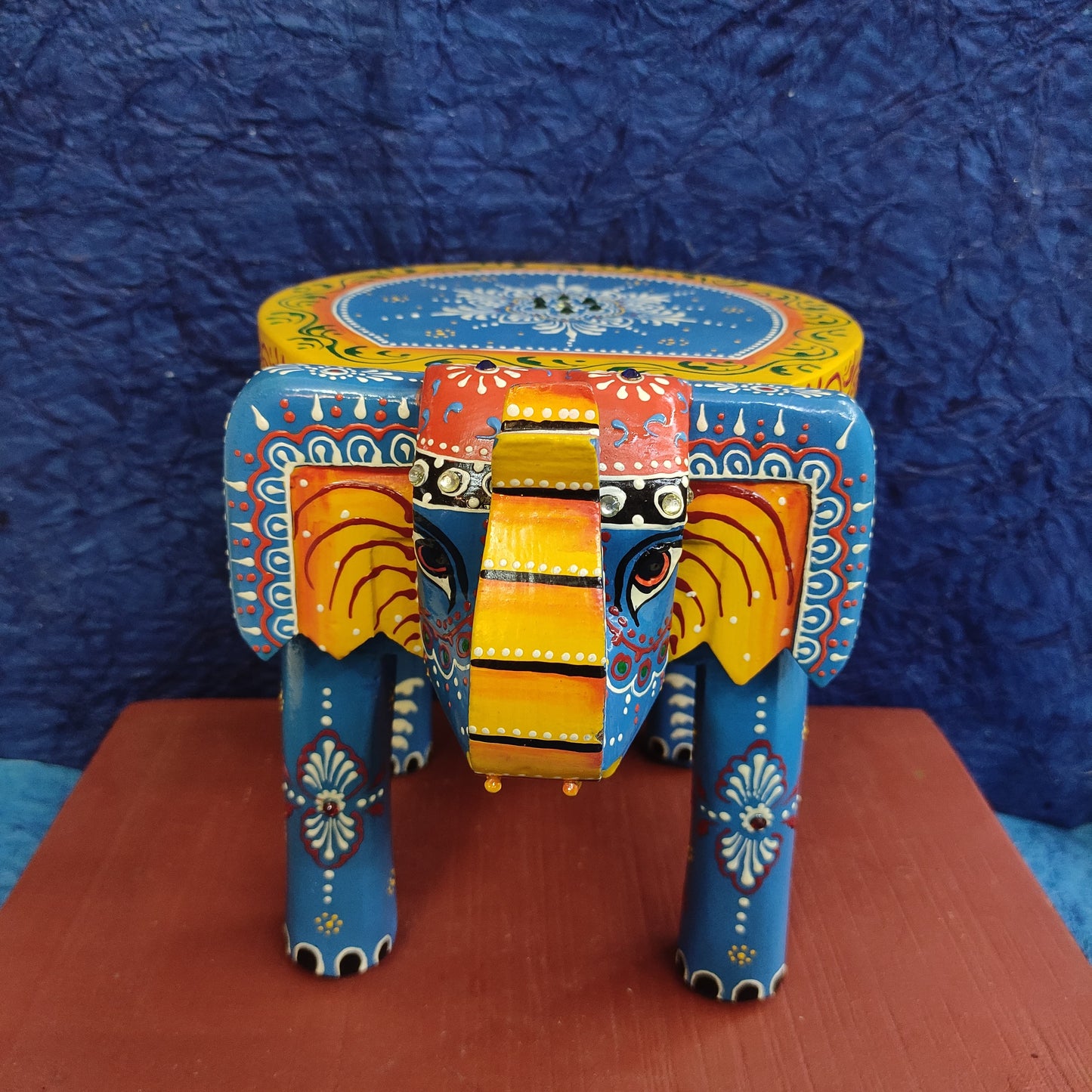 Handcrafted Wooden Elephant Stand - ES3