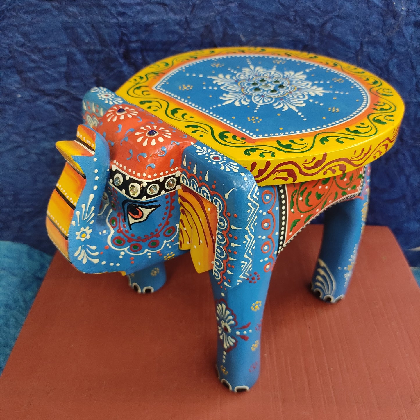 Handcrafted Wooden Elephant Stand - ES3