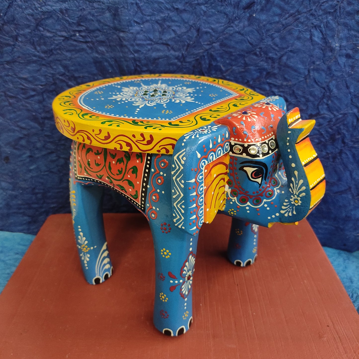 Handcrafted Wooden Elephant Stand - ES3