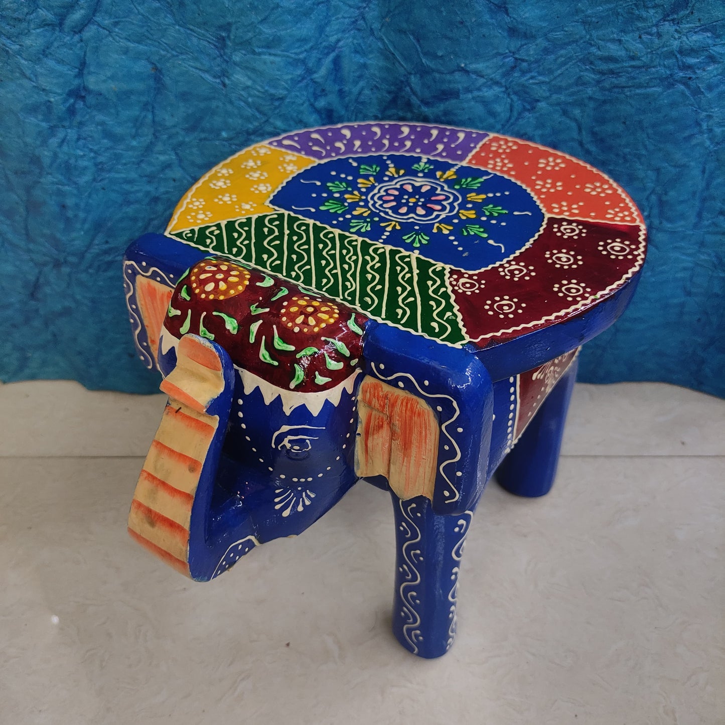 Handcrafted Wooden Elephant Stand - ES4