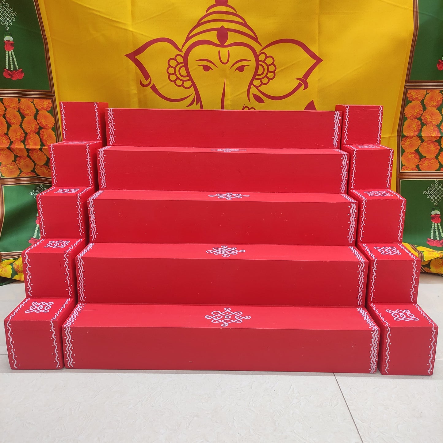 5 Step - Golu Padi - Vigraham Stand with 5 Step Diya Padi - VS18