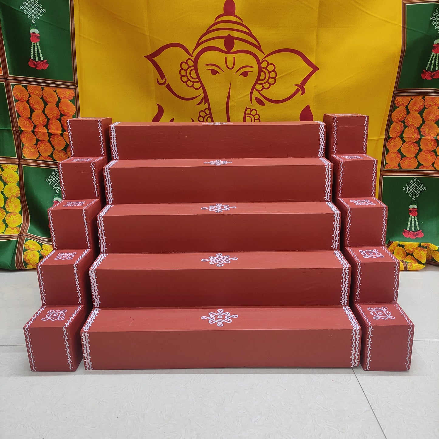 5 Step - Golu Padi - Vigraham Stand with 5 Step Diya Padi - VS15